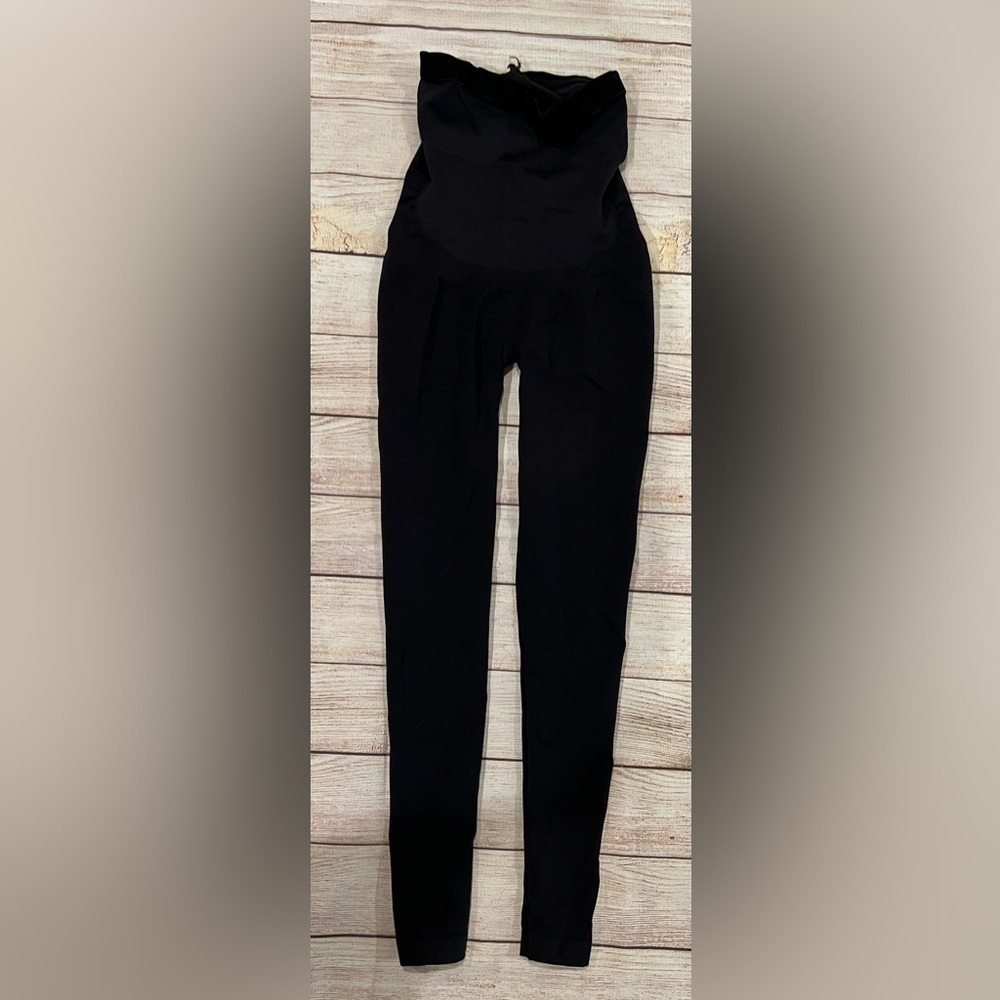 Assets By Spanx Black Leggings Women's Pant Size Small Shaping Stretch